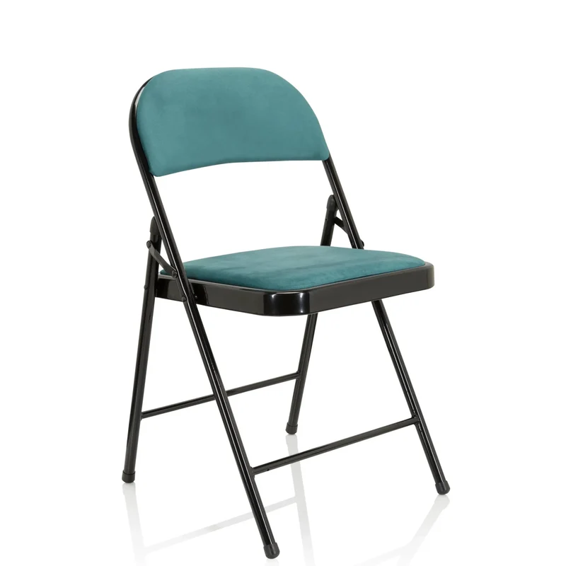TUDELA I | Tissu velours - Chaise pliante