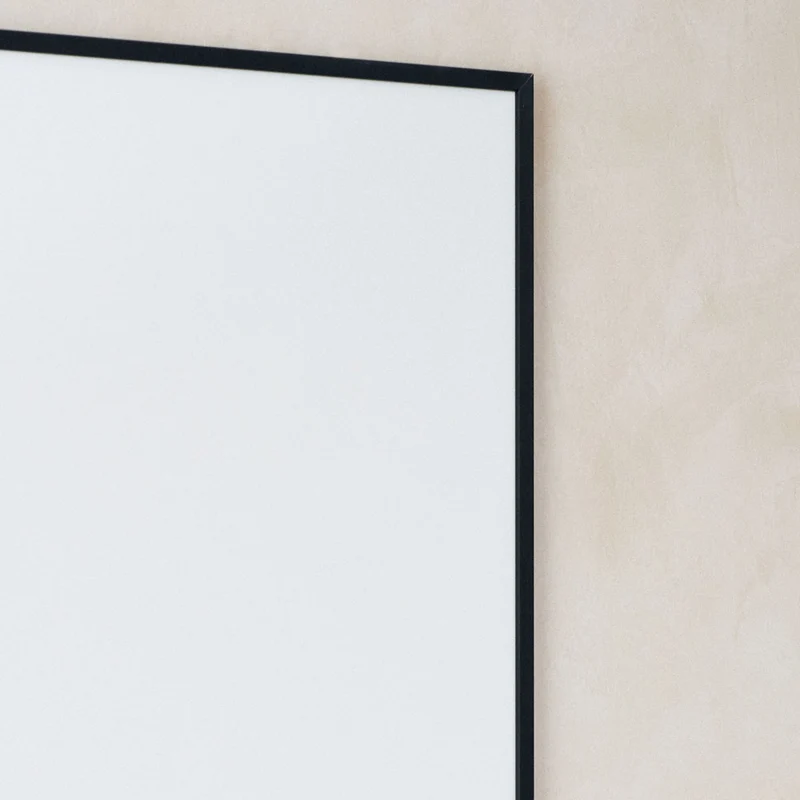 LINTEX Whiteboard ONE | Rahmen Weiß und Schwarz | Emaillierte, magnetische Schreibfläche