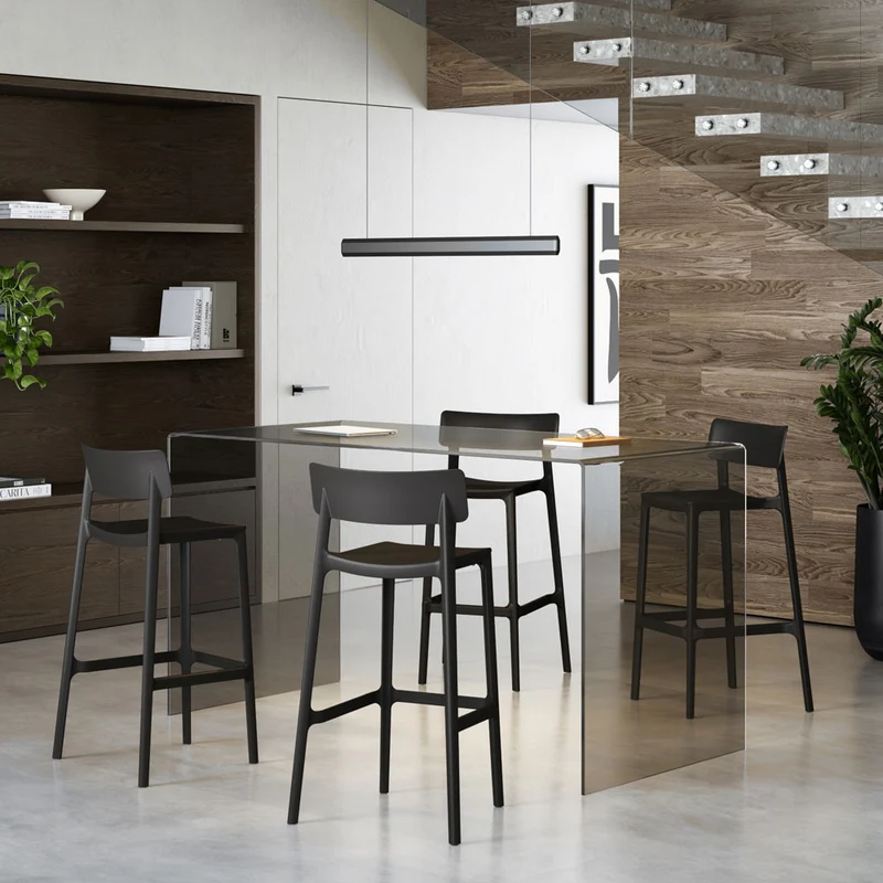 Kastel Klan Barhocker | Tresenstuhl | Barstuhl Kunststoff | Outdoor / Indoor