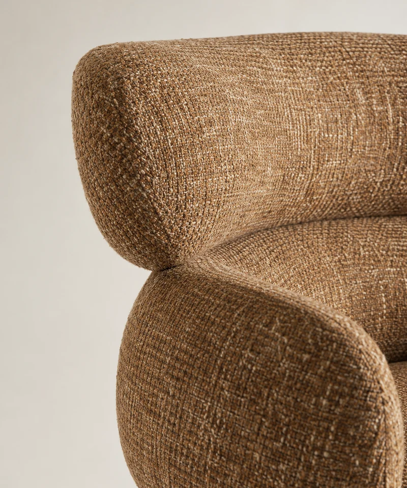 Sillón Giratorio Tapizado Theo