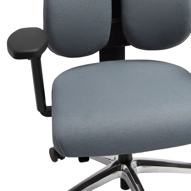 Wupperchair Muvback L2 | 4D Armlehnen | ergo Bürostuhl | geteilter Rücken