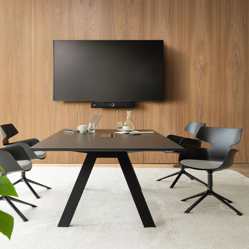 Wiesner Hager bloum | Farbe Schwarz | Besucherstuhl | Konferenzstuhl | Design Sessel
