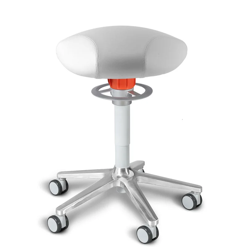 KÖHL ONGO Roll Triangel | Stoff | Schwarz Alu | ergonomischer Sitzhocker | Arbeitshocker