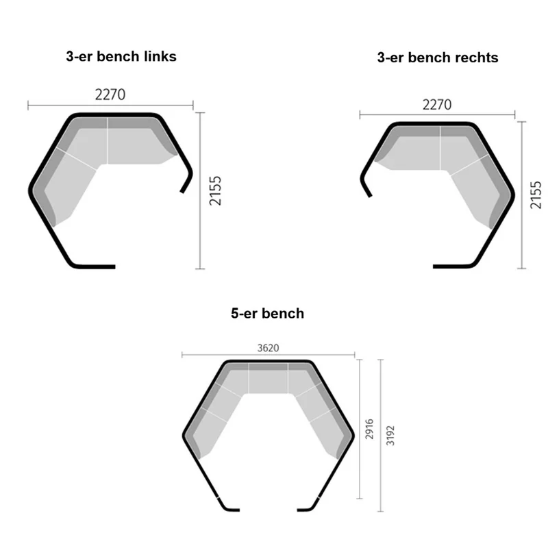 Sedus se:hive circle | Loungesofa | Modulares Raum-in-Raum System mit Bench