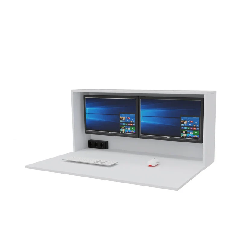 Reiss Wandschreibtisch klappbar | Platz für 2 Monitore | Schreibtisch - 115cm breit - viel Platz