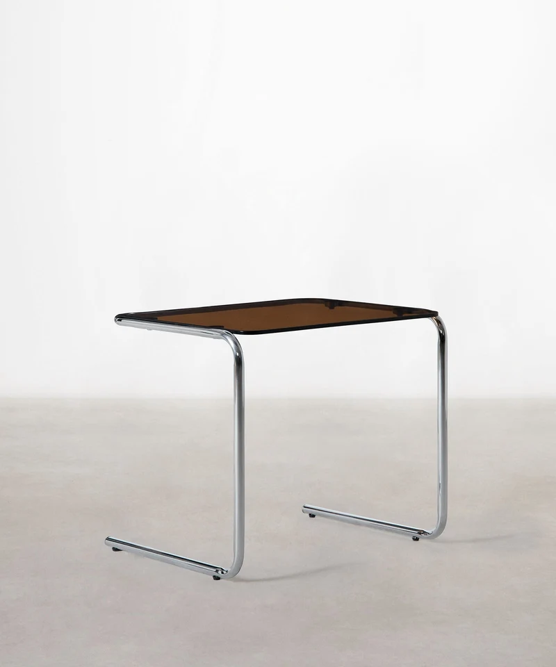 Mesa Auxiliar de Metal y Cristal Templado Bonet