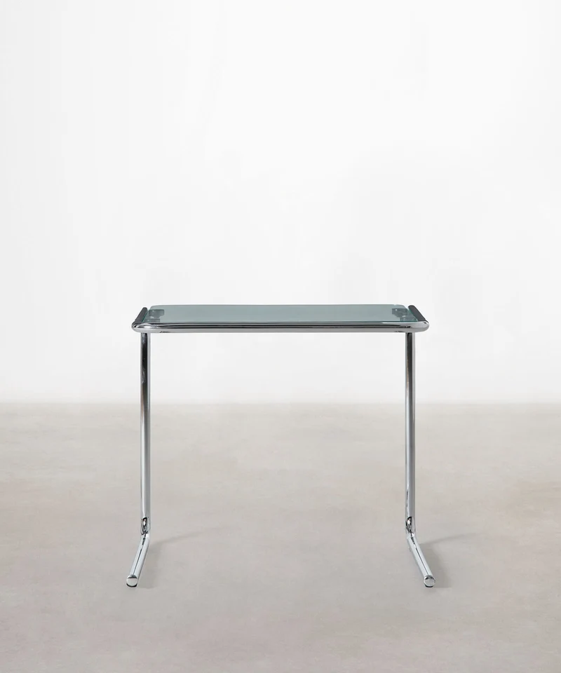 Mesa Auxiliar de Metal y Cristal Templado Bonet