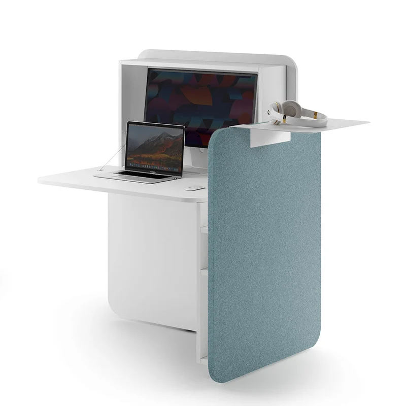 FLATup Schreibtisch FM Sekretär - Home Office Schreibtisch - Mobil auf Rollen