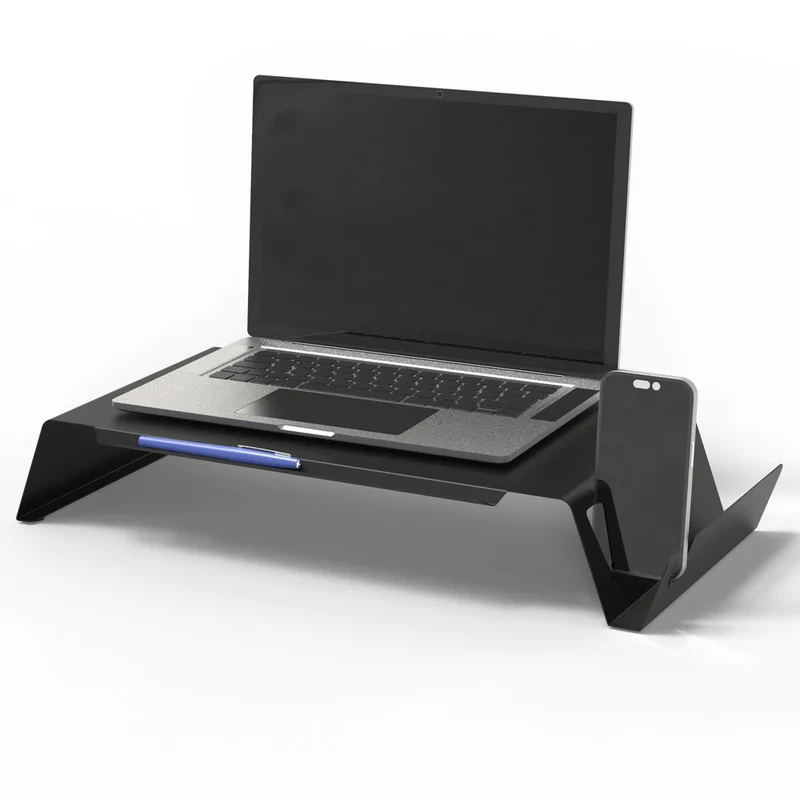Ergonomische Monitorerhöhung Staand aus Metall – Stilvoller Monitorständer für gesunden Arbeitsplatz | Kauf auf Rechnung