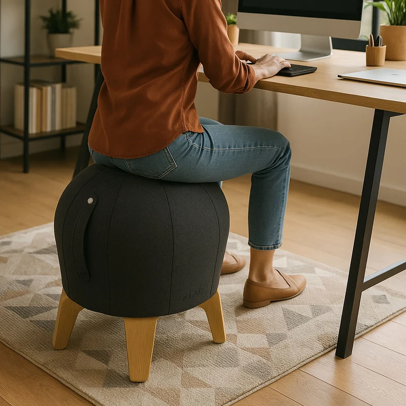 Ergonomischer Sitzball-Hocker Lou von YOS – Aktiver Bürohocker für Homeoffice & Büro