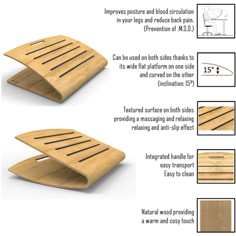 YOS Fußstütze – Ergonomisch & Designorientiert für Homeoffice, Büro & Flex Office