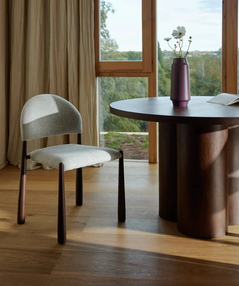 Silla de Comedor en Metal Tapizada Blair