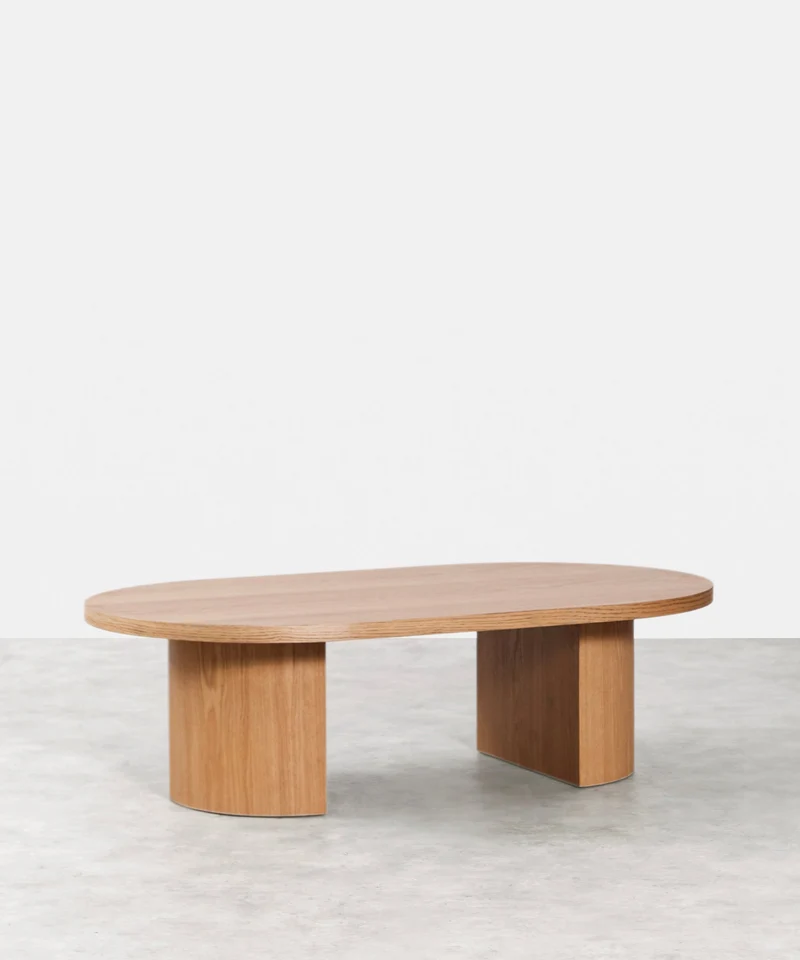 Mesa de Centro Ovalada en Madera Lily (120 cm)