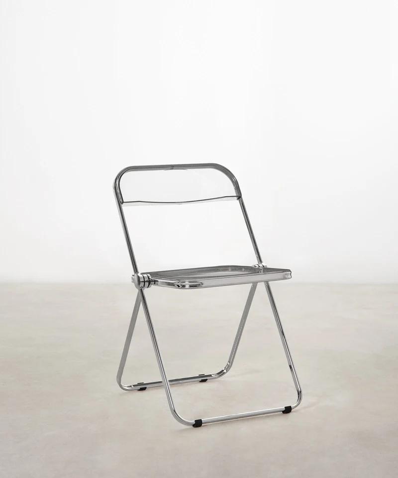 Silla plegable en acero cromado Luma
