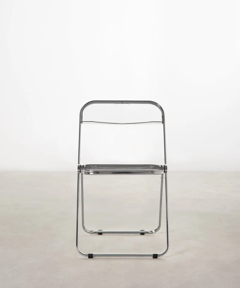 Silla plegable en acero cromado Luma
