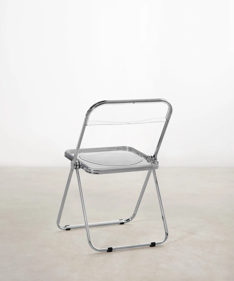 Silla plegable en acero cromado Luma