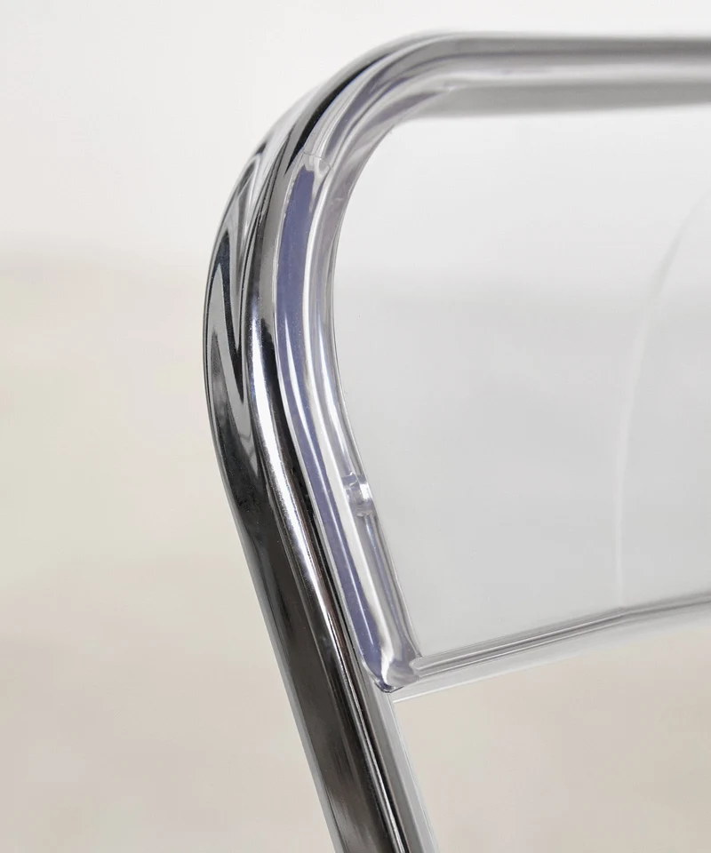 Silla plegable en acero cromado Luma