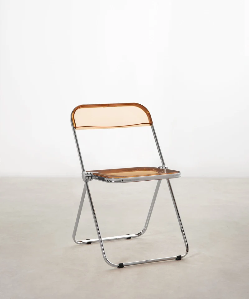 Silla plegable en acero cromado Luma