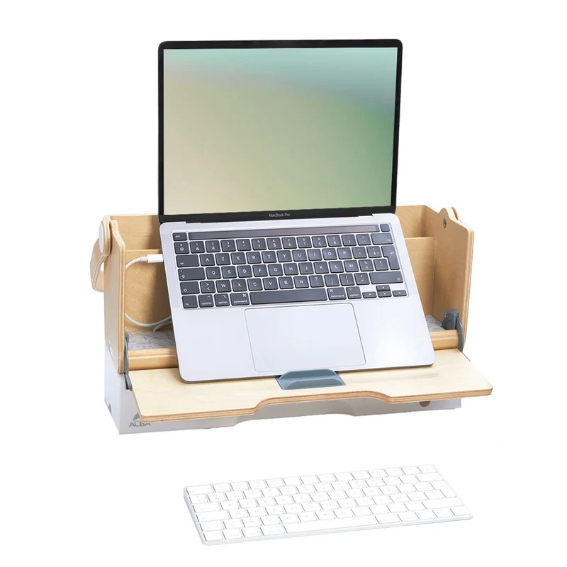 YOS Mobile Workstation B45 x H25,7 x T15 cm | Laptop Workstation Case | Tragbarer Schreibtisch Organizer