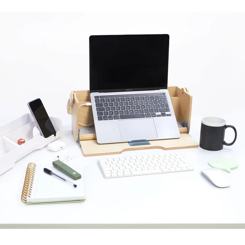 YOS Mobile Workstation B45 x H25,7 x T15 cm | Laptop Workstation Case | Tragbarer Schreibtisch Organizer