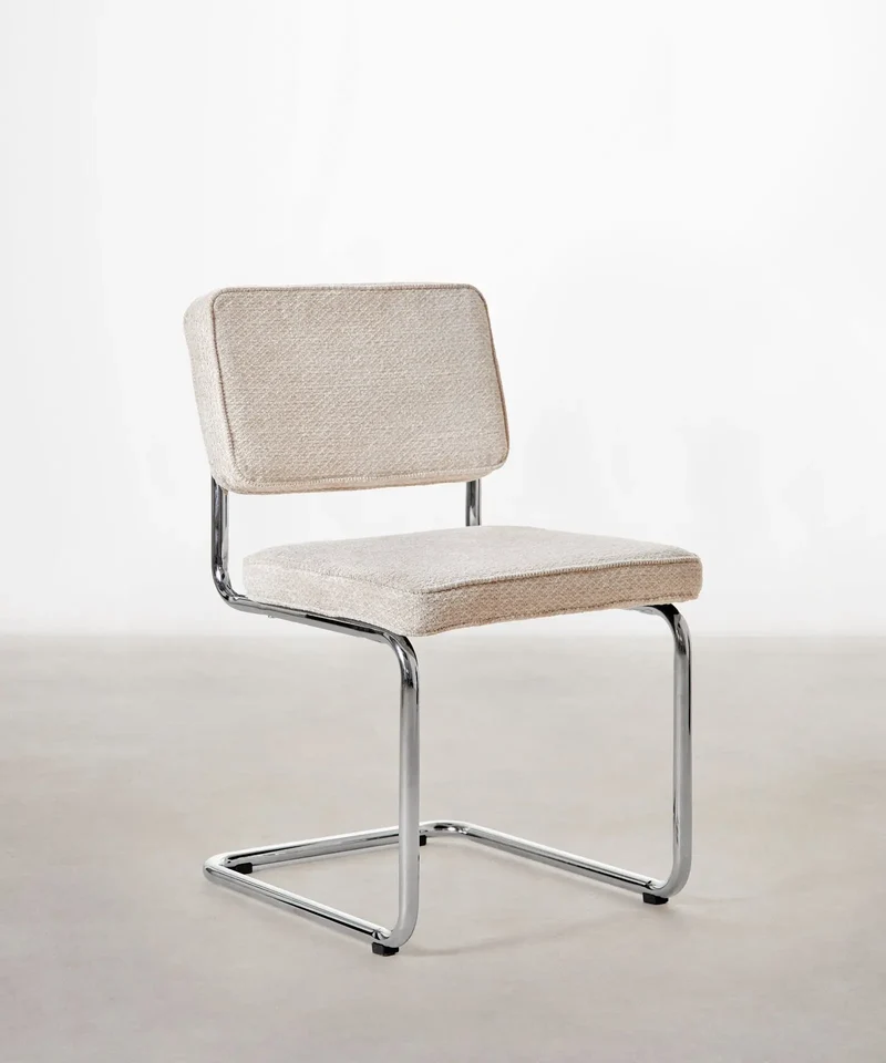 Silla de Comedor Tela y Metal Anela