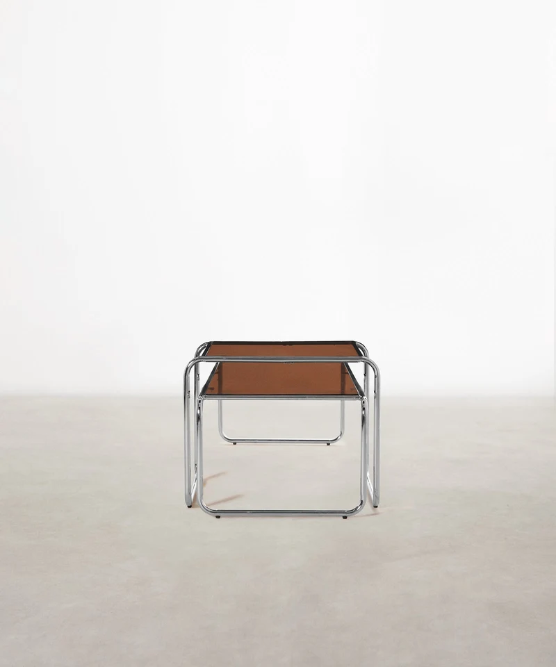 Mesa de Centro en Acero y Cristal Templado Lesvos