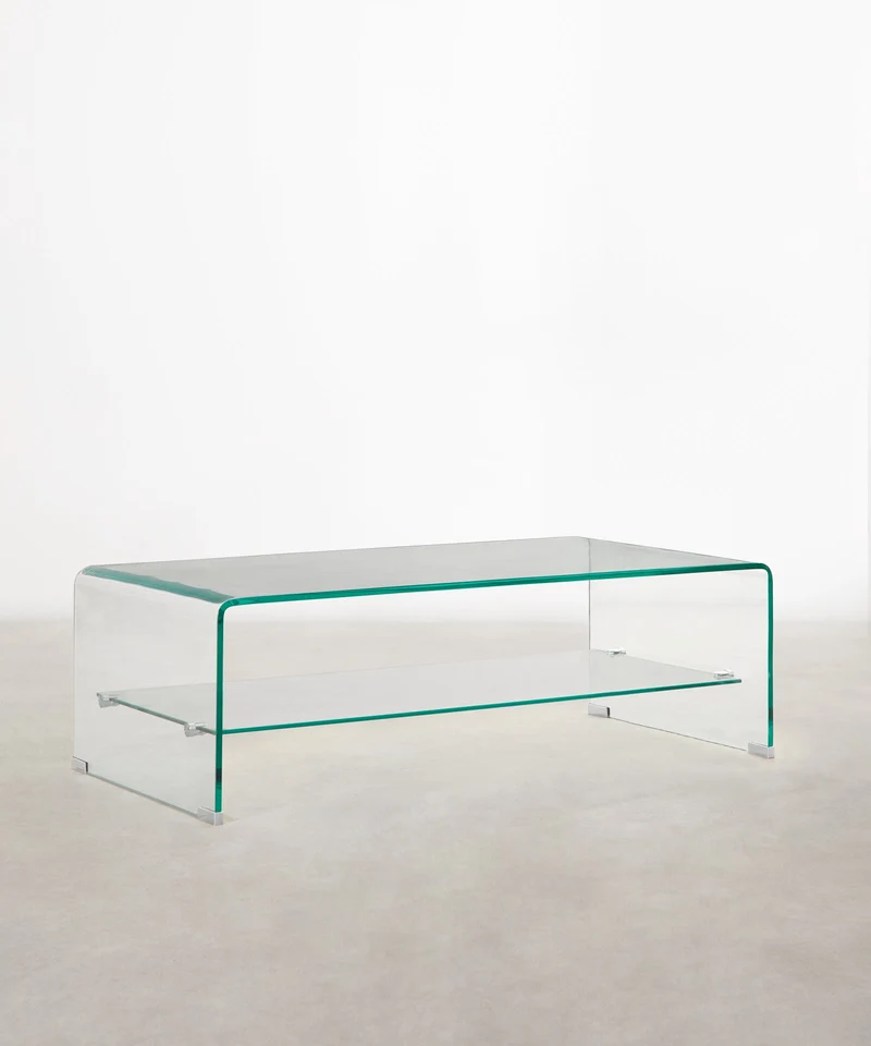 Mesa Centro de Cristal Templado Olivier (110x55 cm)