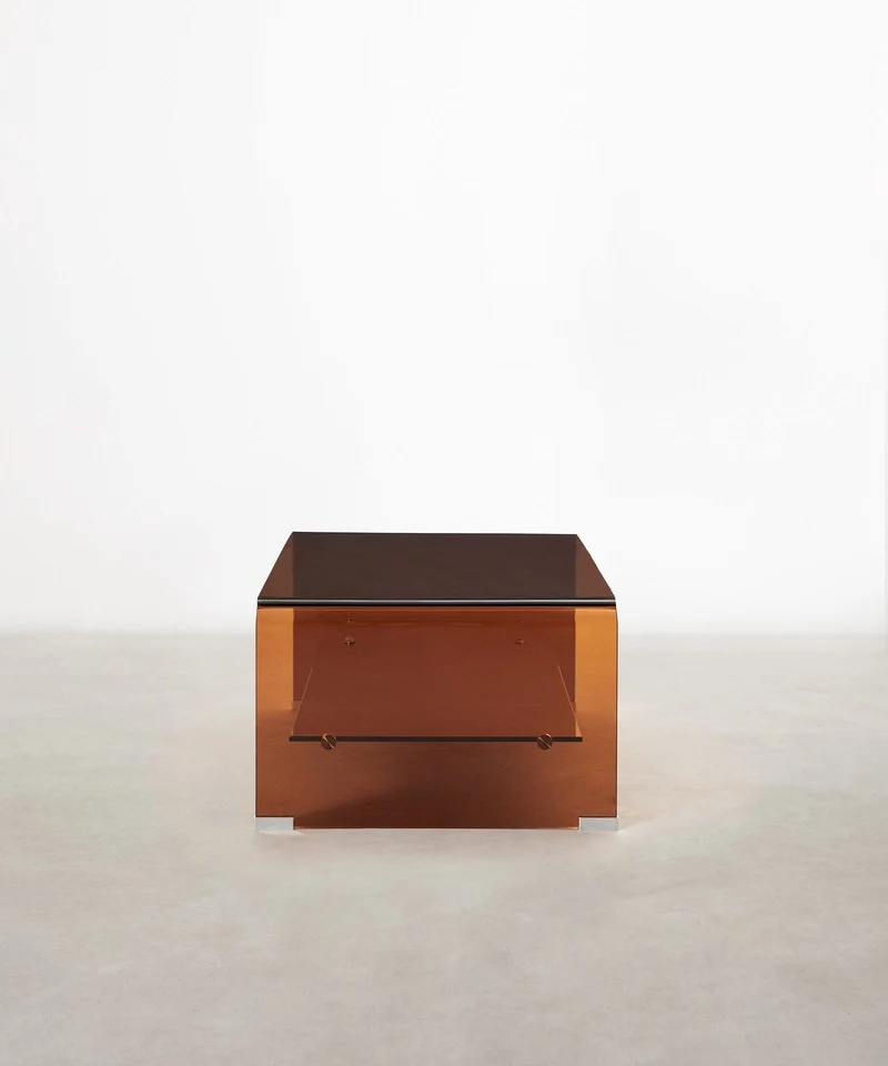 Mesa Centro de Cristal Templado Olivier (110x55 cm)
