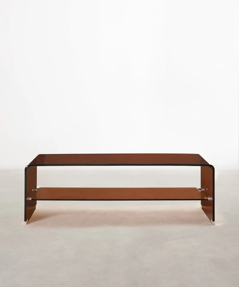 Mesa Centro de Cristal Templado Olivier (110x55 cm)