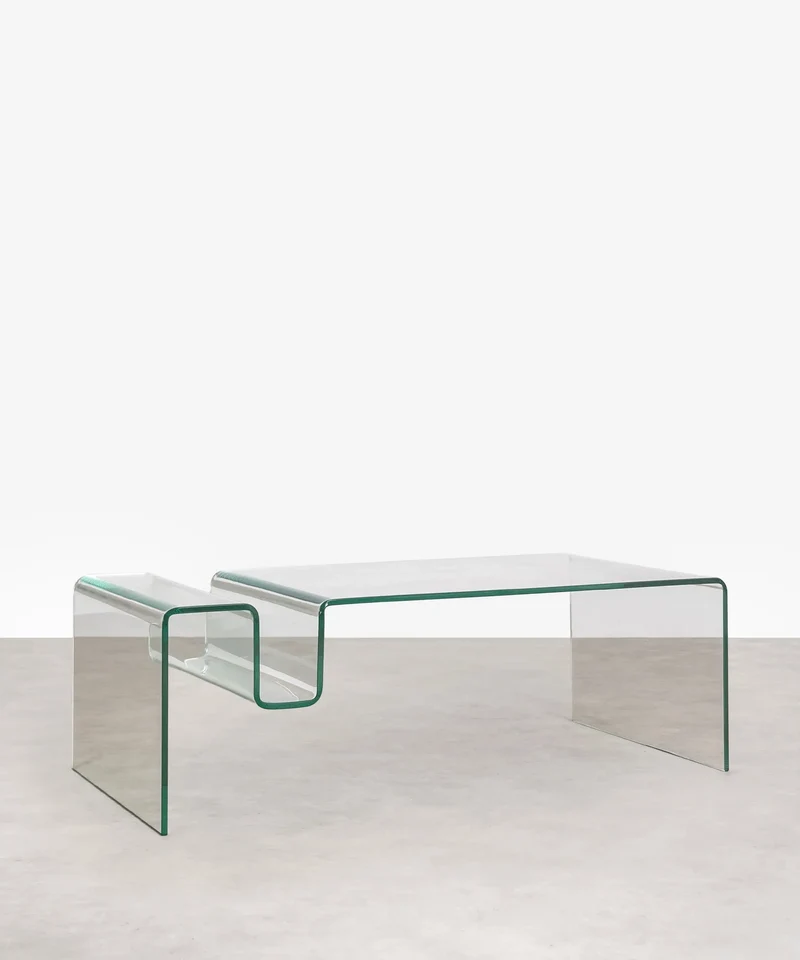 Mesa de Centro Rectangular de Cristal Templado Harbor (120x60 cm)