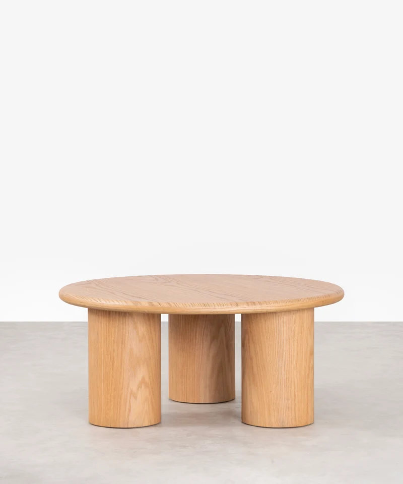 Mesa de Centro Redonda en Madera Aisha (80 cm)
