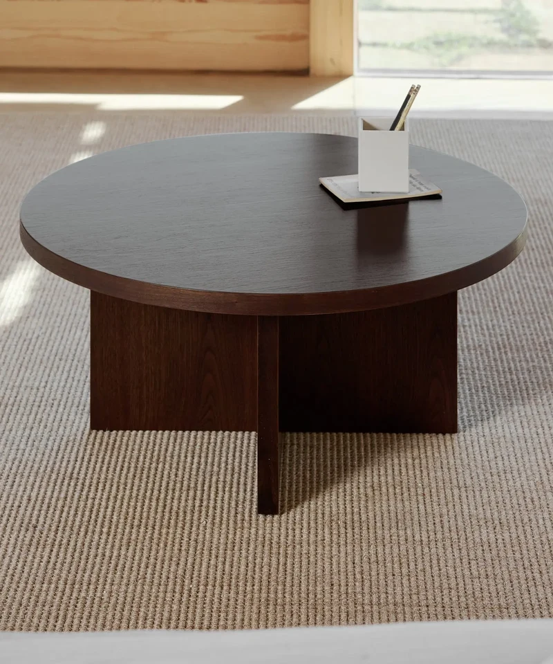 Mesa de Centro Redonda en Madera Takaya (80 cm)