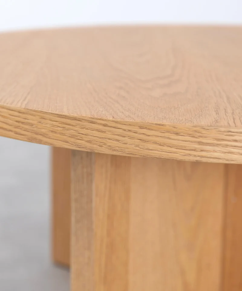 Mesa de Centro Redonda en Madera Takaya (80 cm)