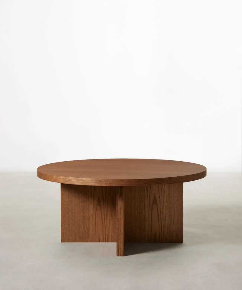 Mesa de Centro Redonda en Madera Takaya (80 cm)