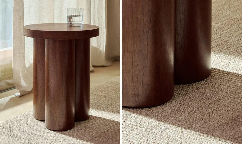 Mesita auxiliar de madera Arvin (50x40 cm)