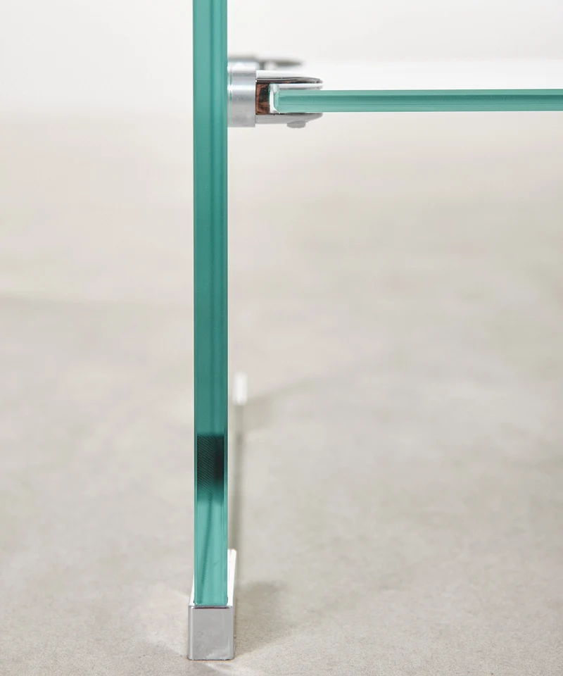 Mesa Auxiliar de Cristal Templado Siena (47x45 cm)