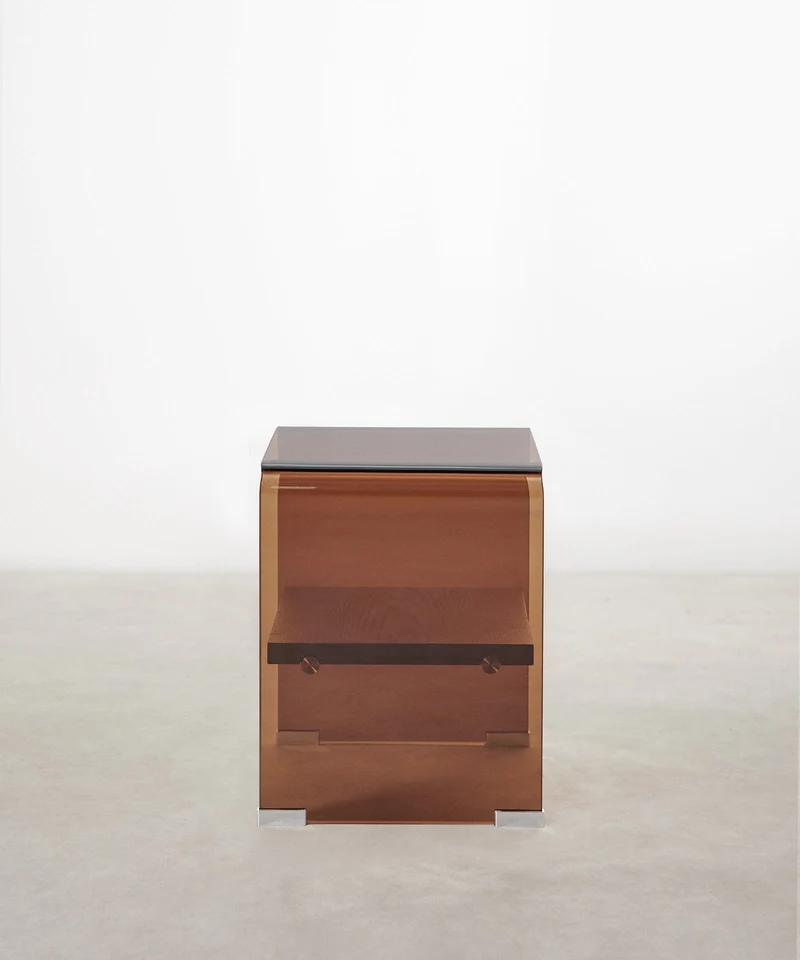 Mesa Auxiliar de Cristal Templado Aris (47x45 cm)