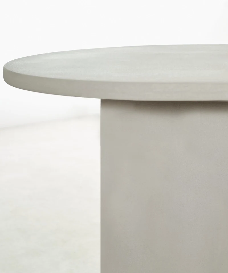 Mesa de Comedor Redonda en Microcemento Argo (80 cm)