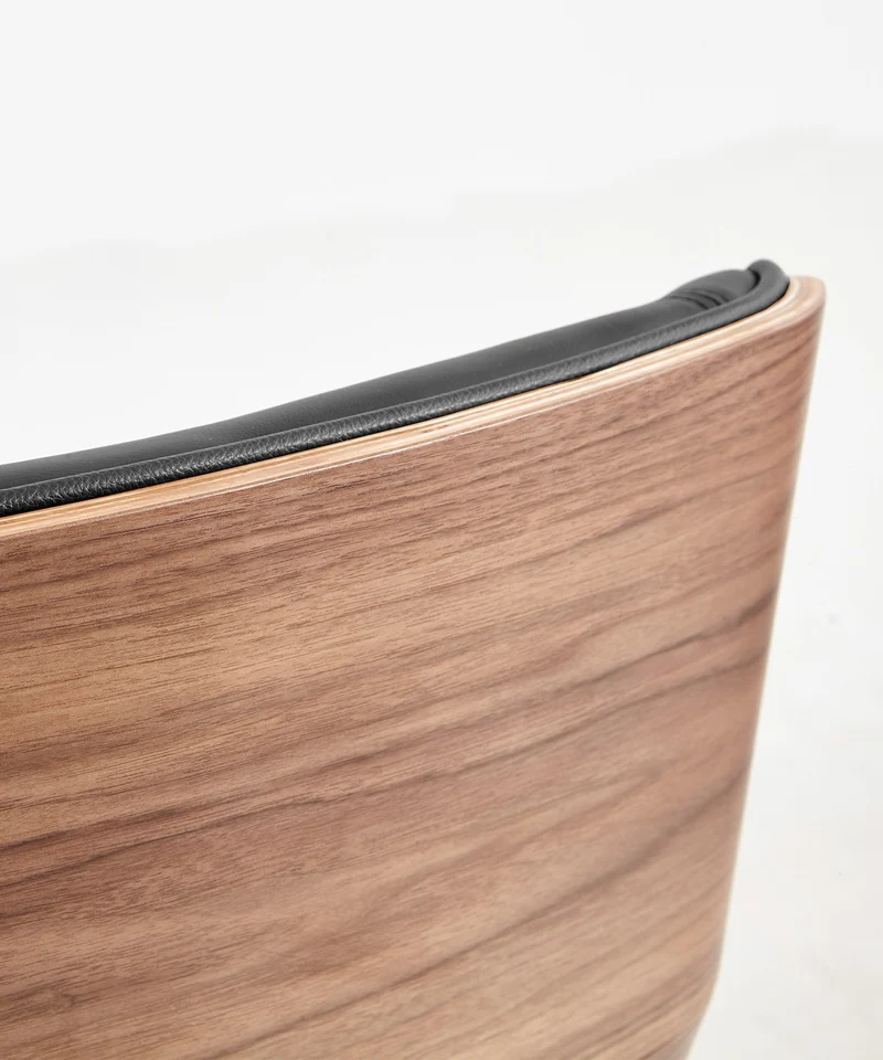 Silla de Escritorio de Piel y Madera Marvin