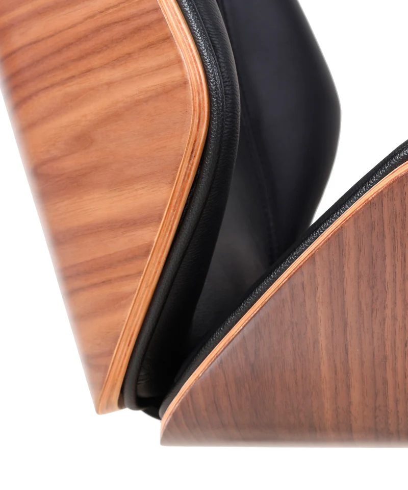 Silla de Escritorio de Piel y Madera Marvin