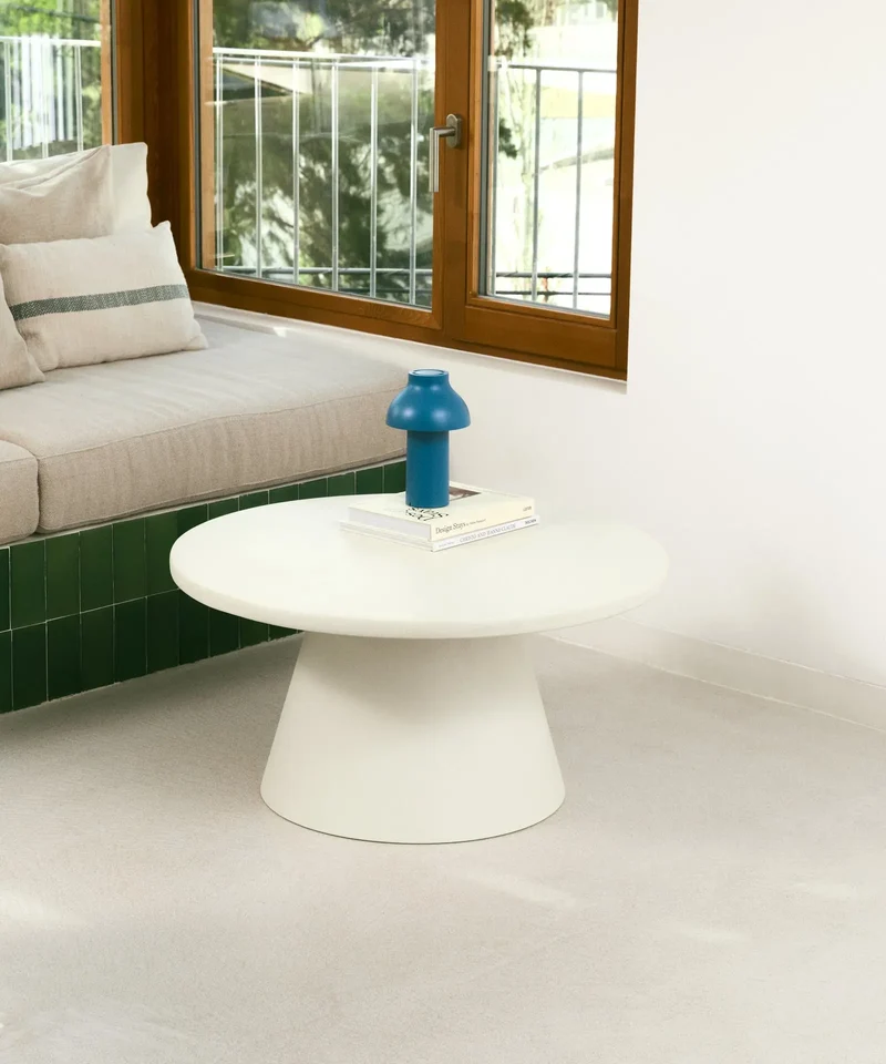 Mesa de Centro Redonda en Microcemento Hera (80 cm)
