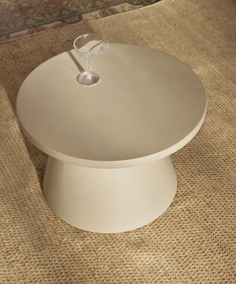 Mesa de Centro Redonda en Microcemento Hera (80 cm)