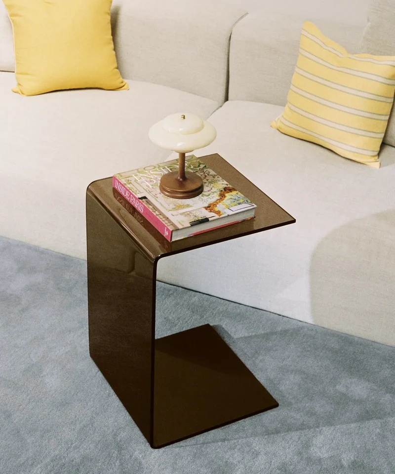 Mesa Auxiliar de Cristal Templado Tossa