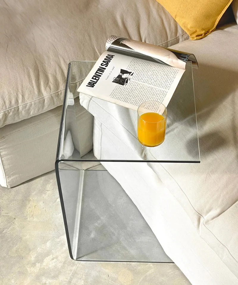 Mesa Auxiliar de Cristal Templado Tossa