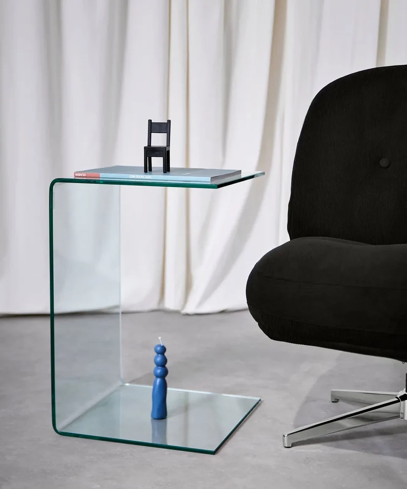 Mesa Auxiliar de Cristal Templado Tossa