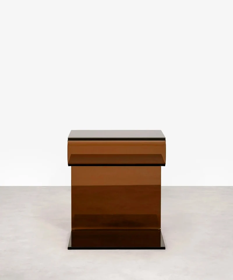 Mesa Auxiliar de Cristal Templado Saura