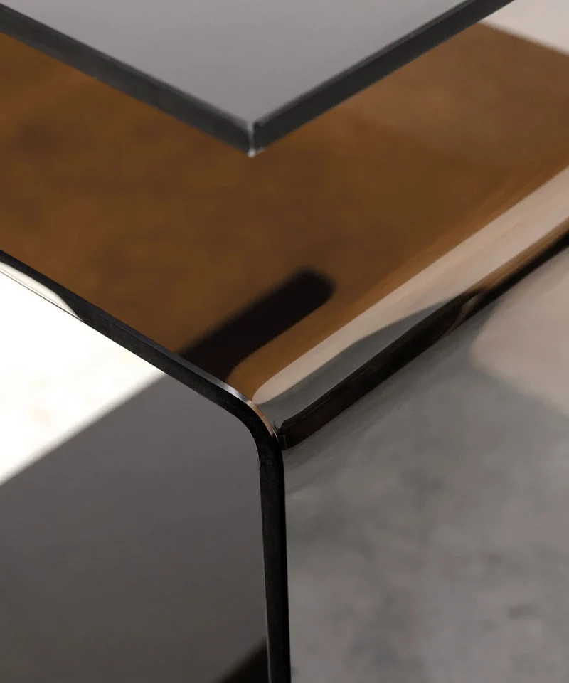 Mesa Auxiliar de Cristal Templado Saura