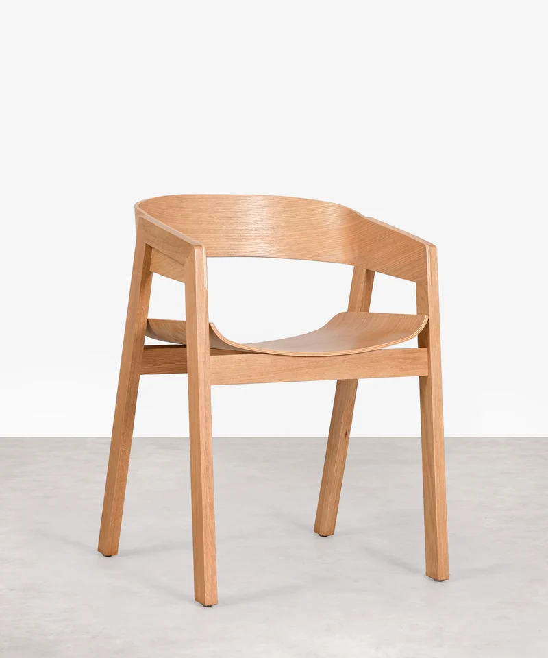 Silla de comedor en Madera con Reposabrazos Bella