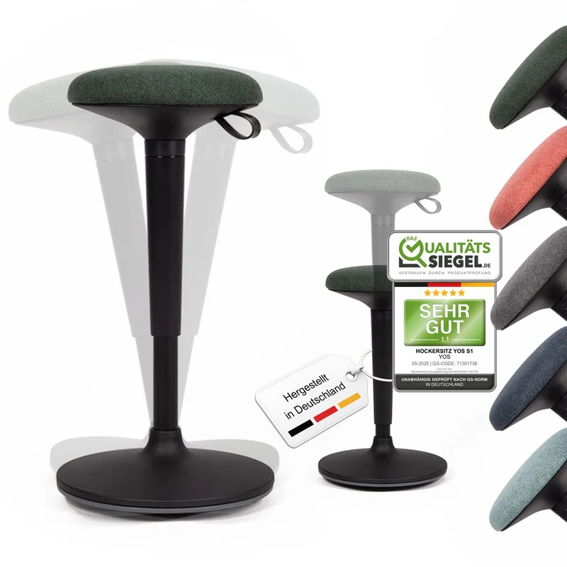 YOS S1 ergonomischer Bürohocker | Stehhocker | Pendelhocker