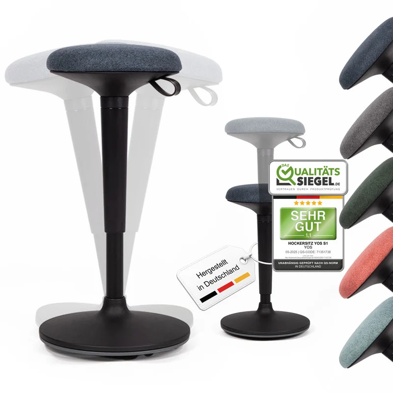 YOS S1 ergonomischer Bürohocker | Stehhocker | Pendelhocker